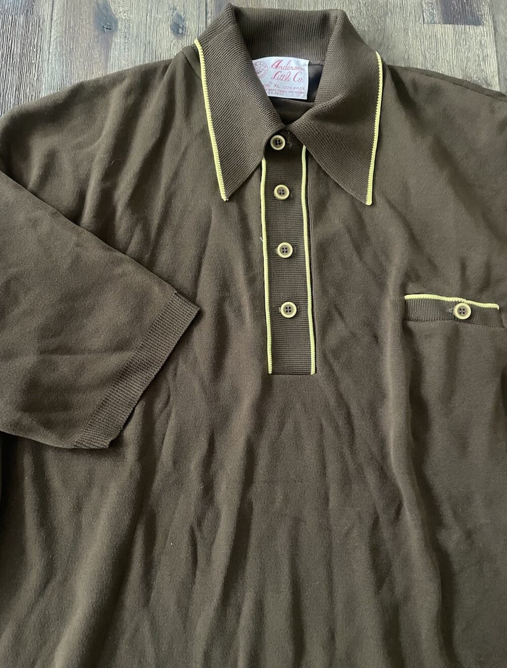Vintage Anderson Little Polo Shirt Ban-Lon Nylon (XL)